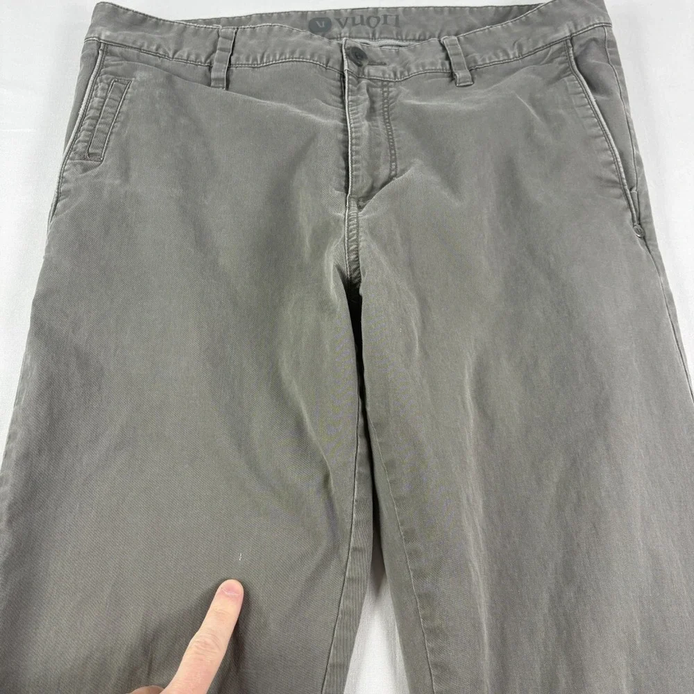 Vuori Pants Mens 33x29‎ Gray Collins Chino Casual Cotton Twill Tapered
